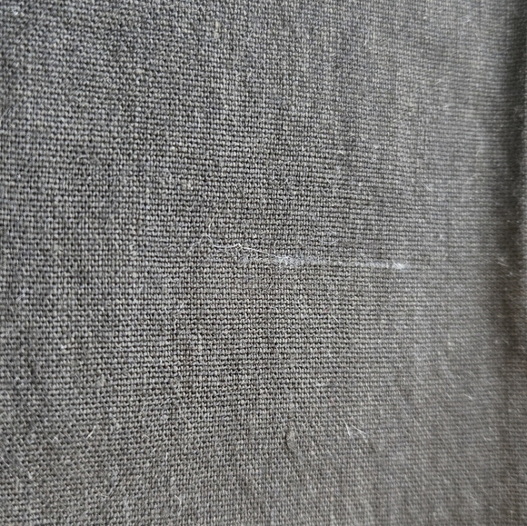 Vince Womems Linen Blend Pants Sz L Black Straight Wide Leg Elastic Back Waist - Picture 13 of 13